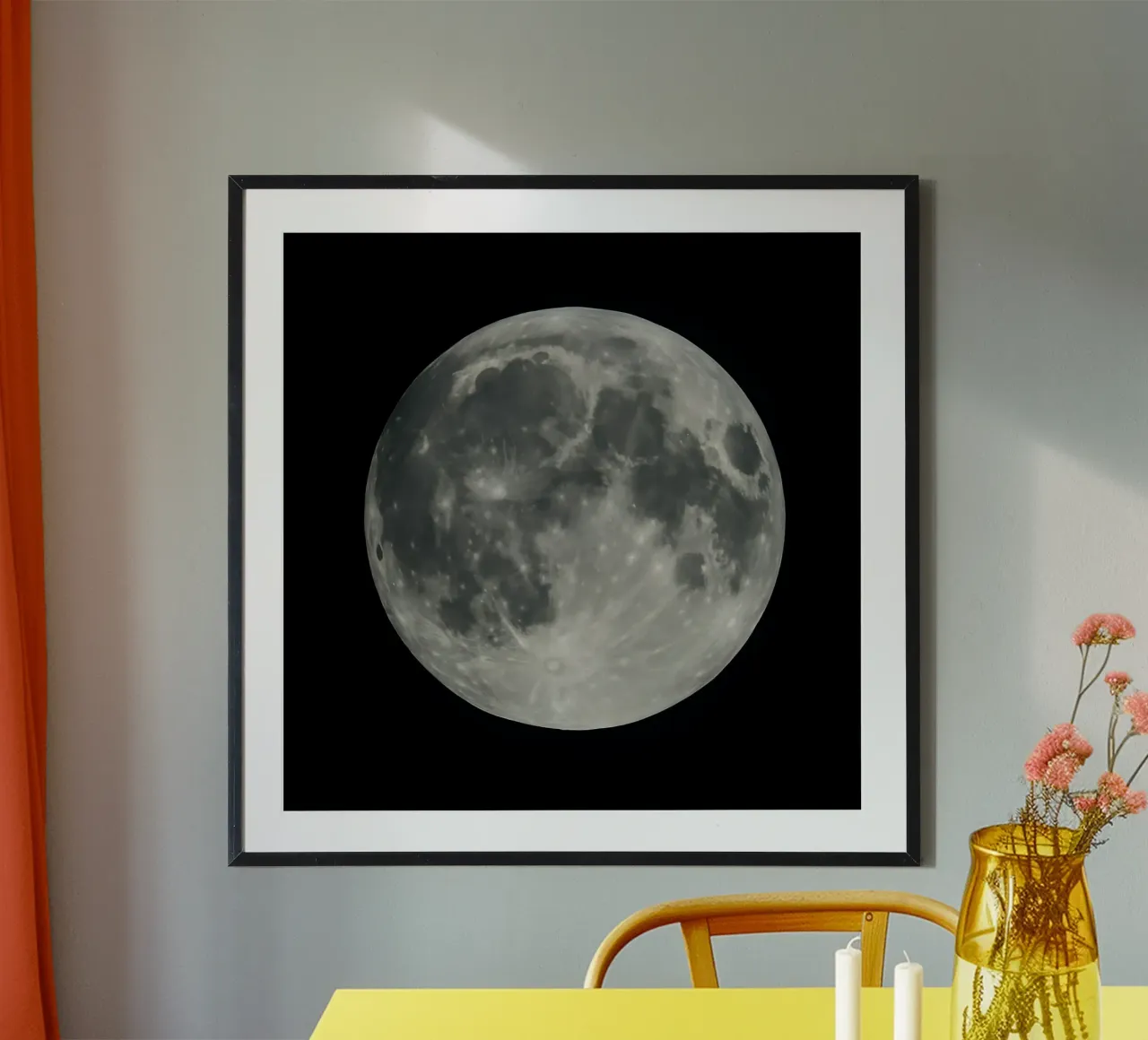 Vollmond Poster mit Kunststoffrahmen von RealLifeMoments
