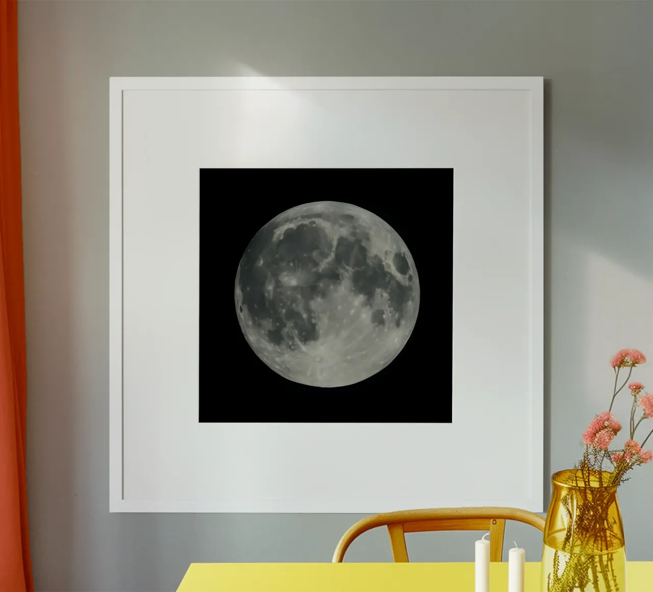 Vollmond Poster mit Kunststoffrahmen von RealLifeMoments