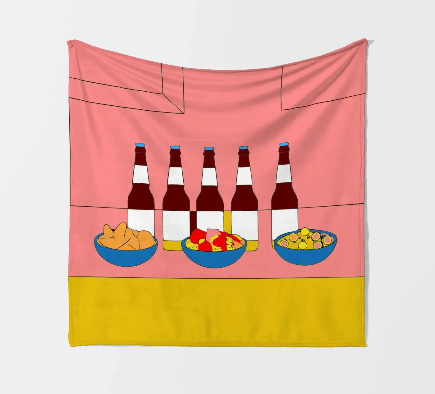 Enjoying Drinks fleece blanket by OUR SHOP