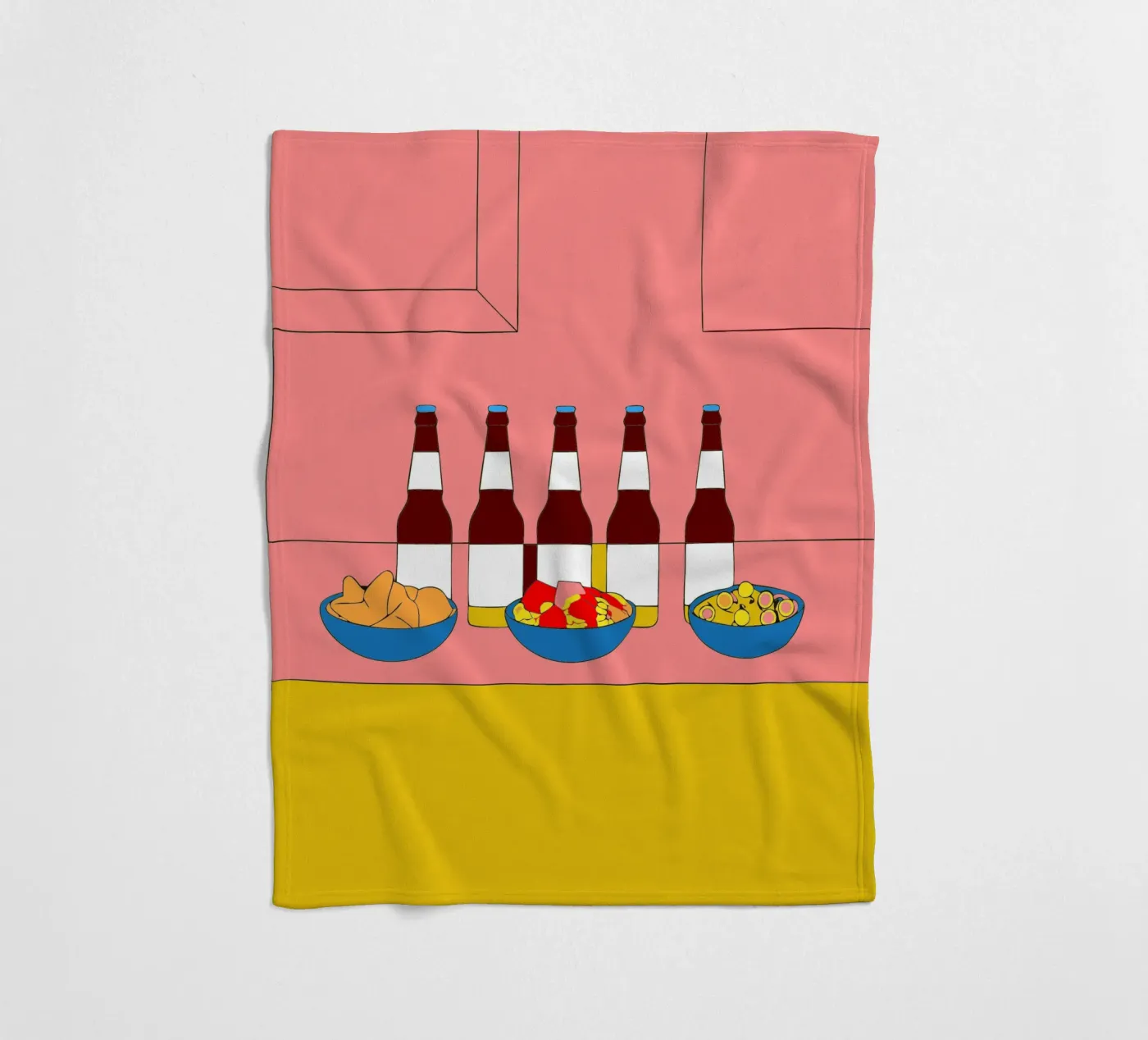 Enjoying Drinks fleece blanket by OUR SHOP