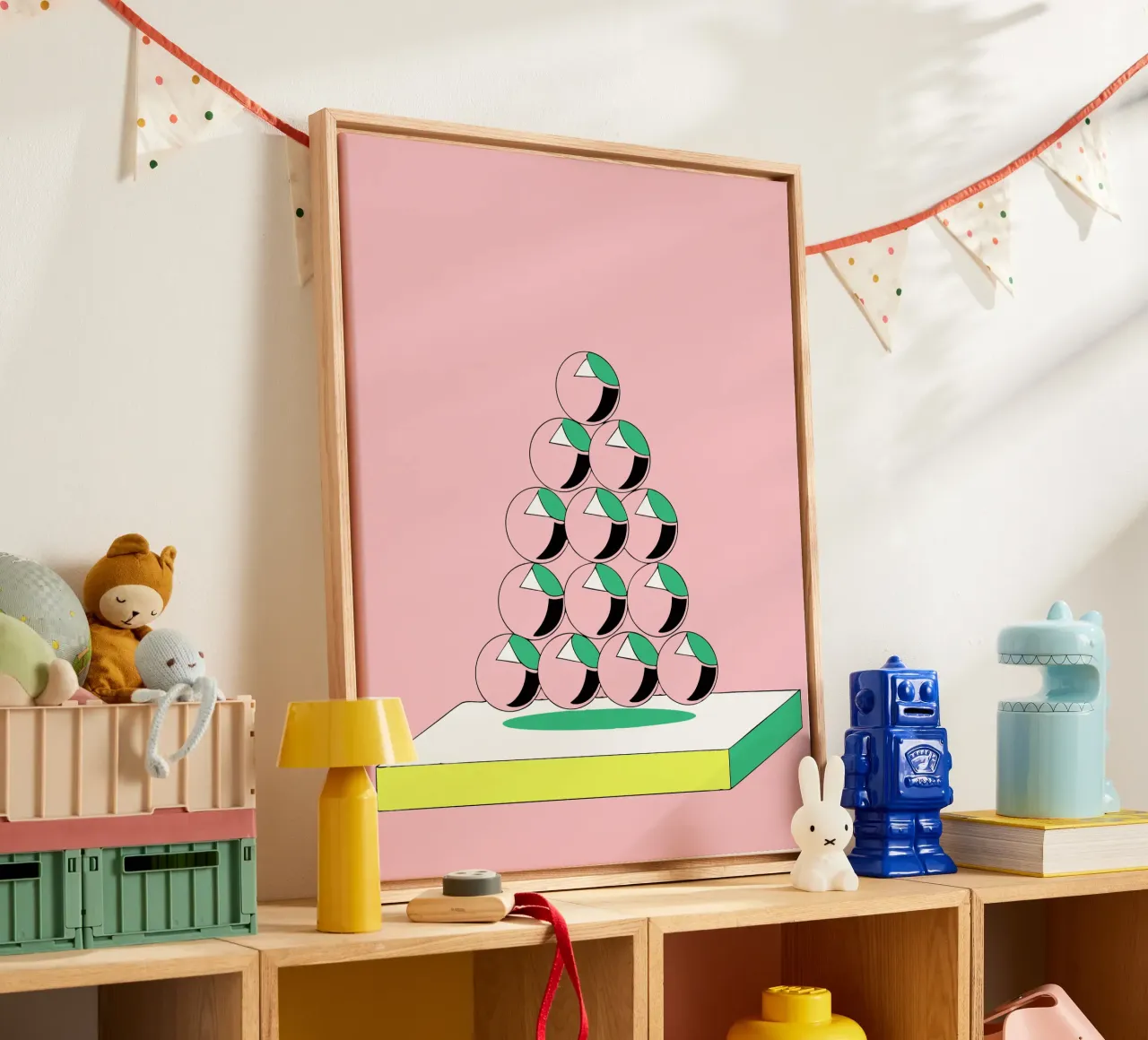Palla a piramide tela con Cornice a cassetta da OUR SHOP
