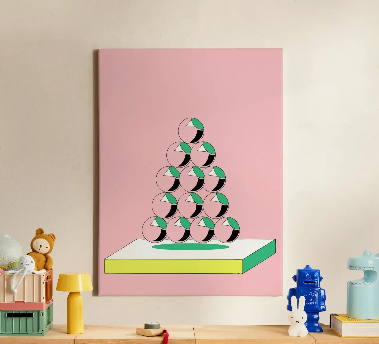 Palla a piramide tela con Cornice a cassetta da OUR SHOP
