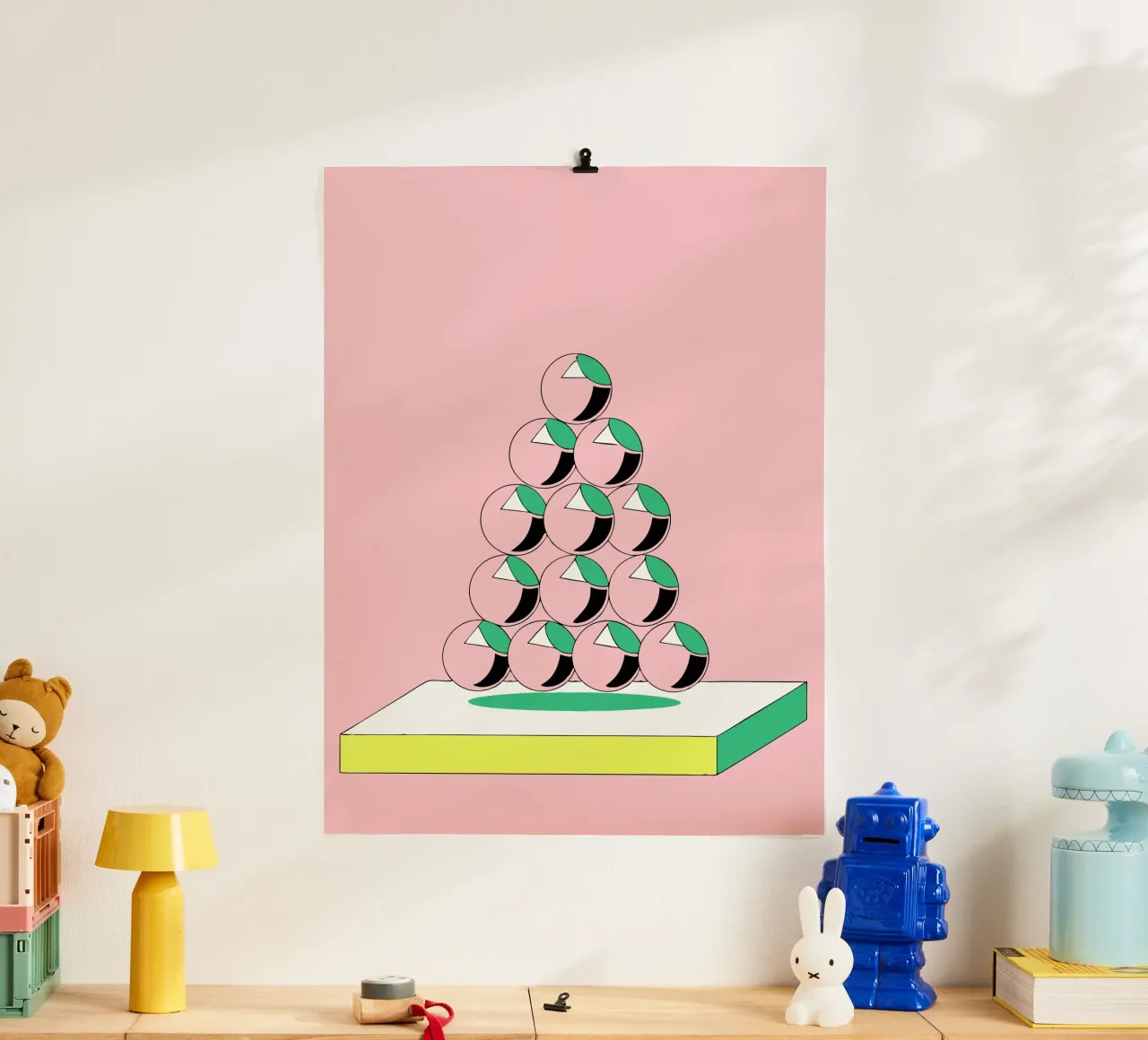 Palla a piramide poster con telaio in plastica da OUR SHOP