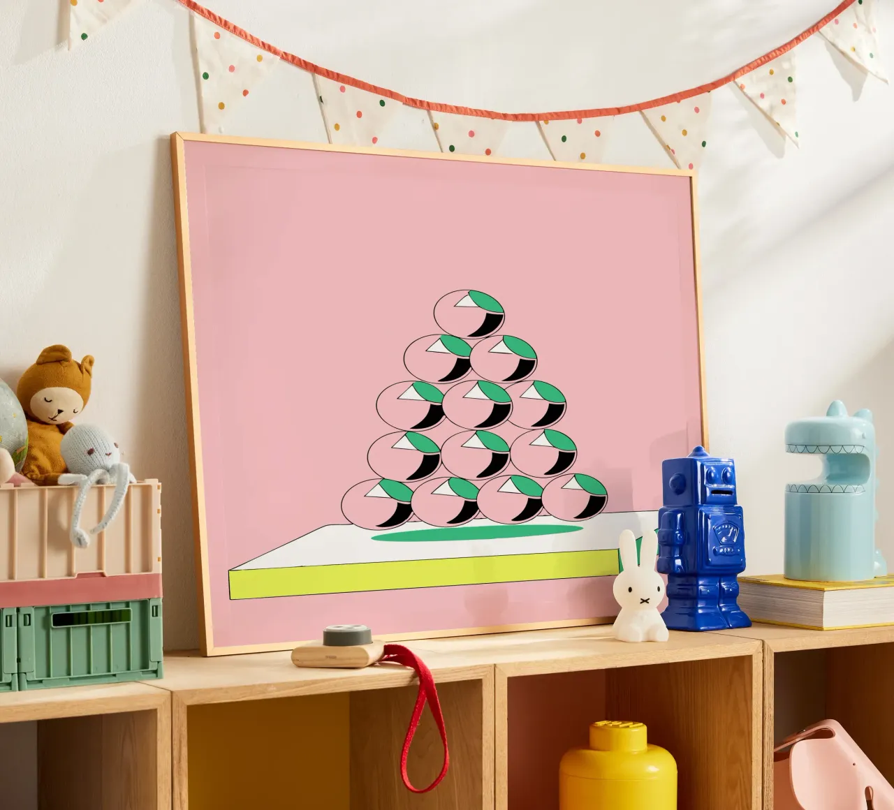 Palla a piramide poster con telaio in plastica da OUR SHOP
