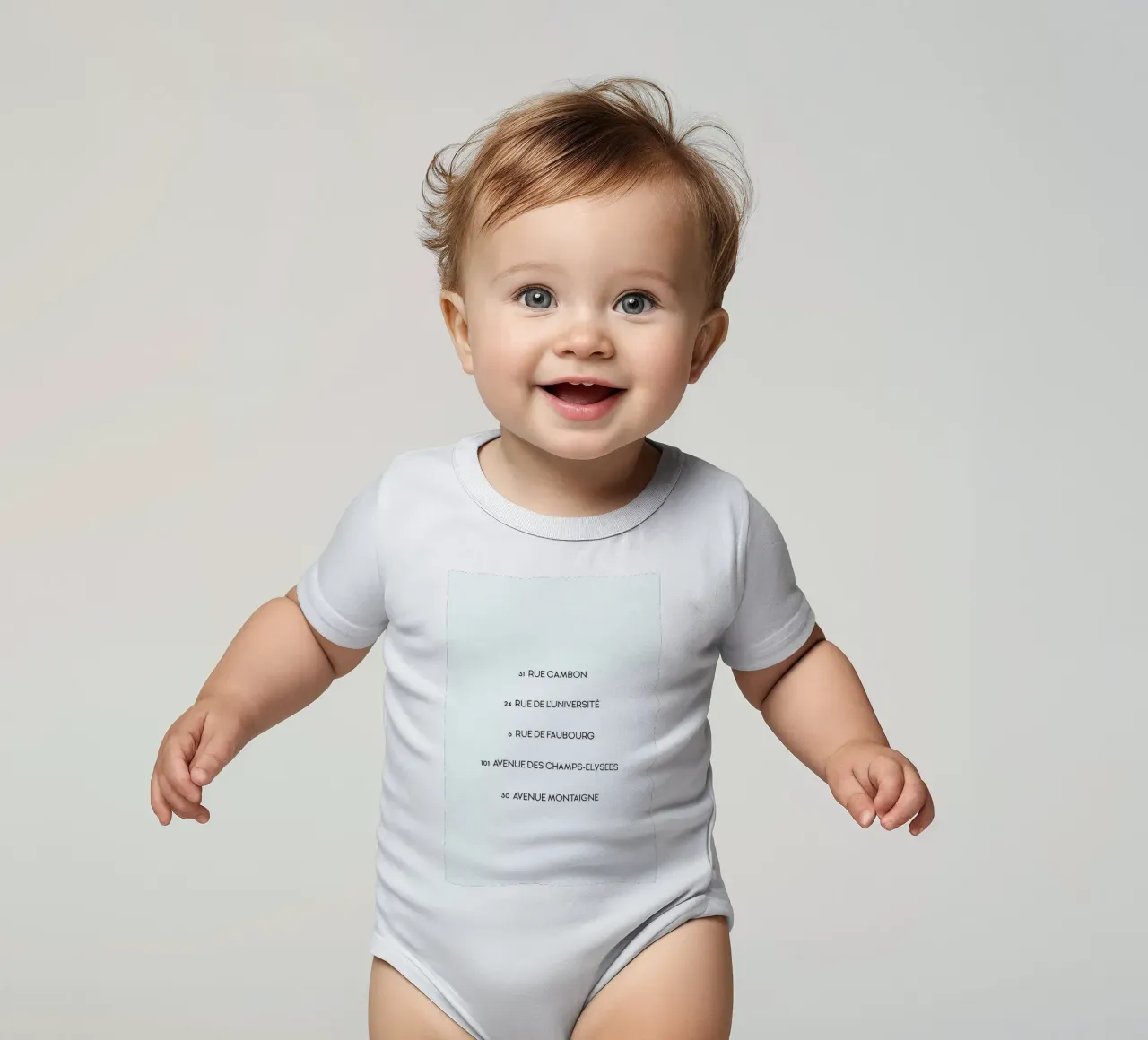 When in Paris body neonato maniche corte da Studio One