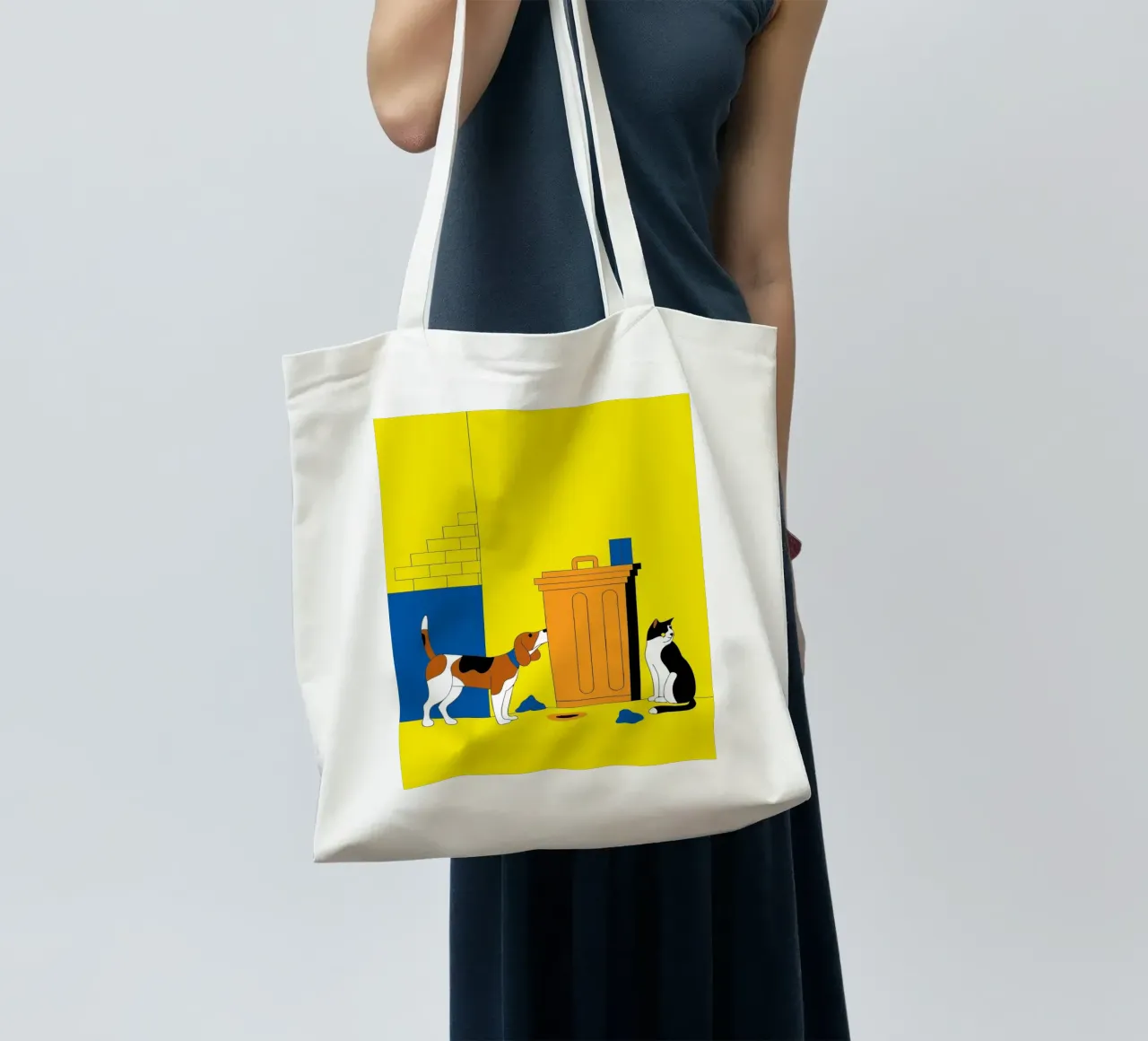 Gatti e cani borsa in juta da OUR SHOP