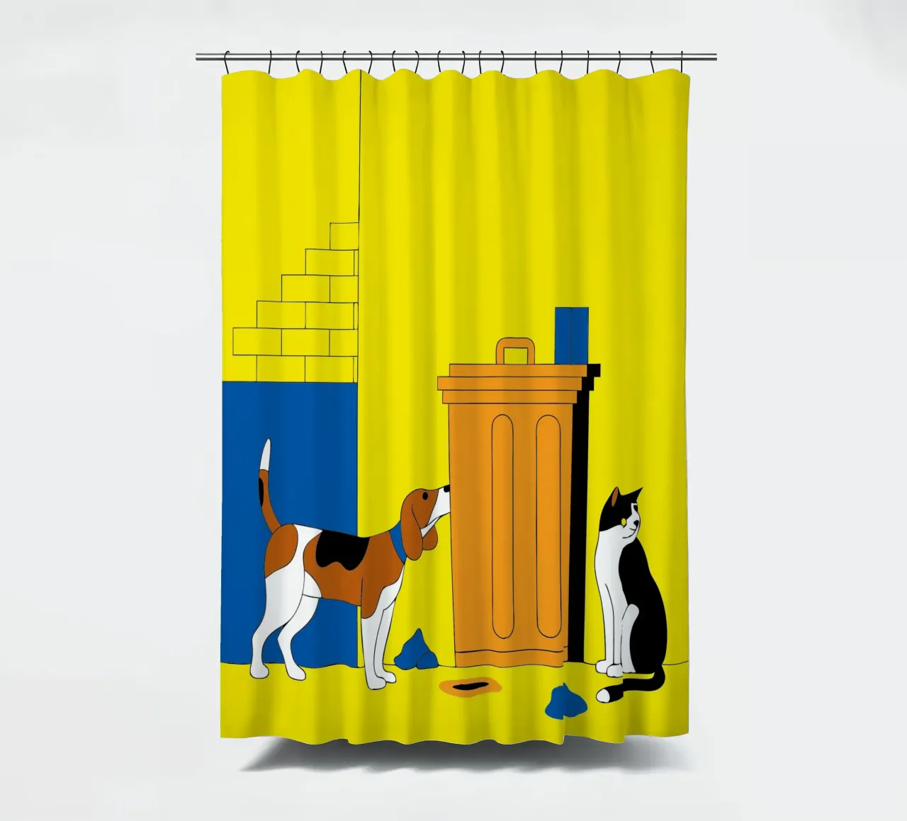 Cats and Dogs shower curtain by OUR SHOP