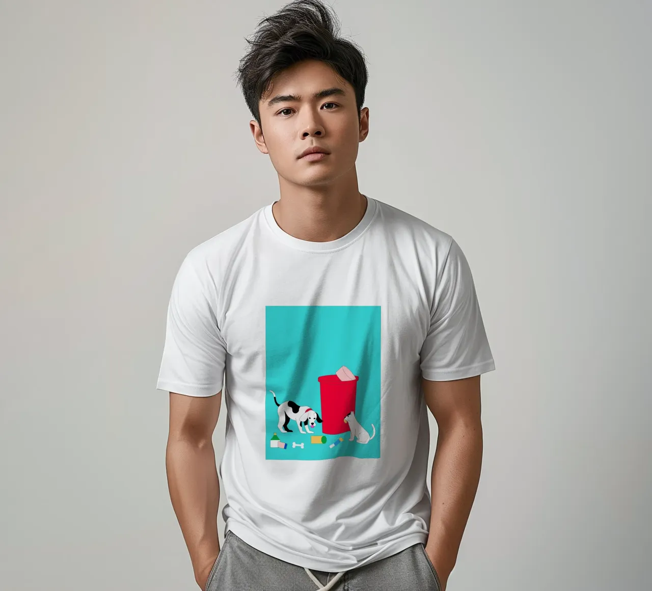 Gatti e cani t-shirt da OUR SHOP
