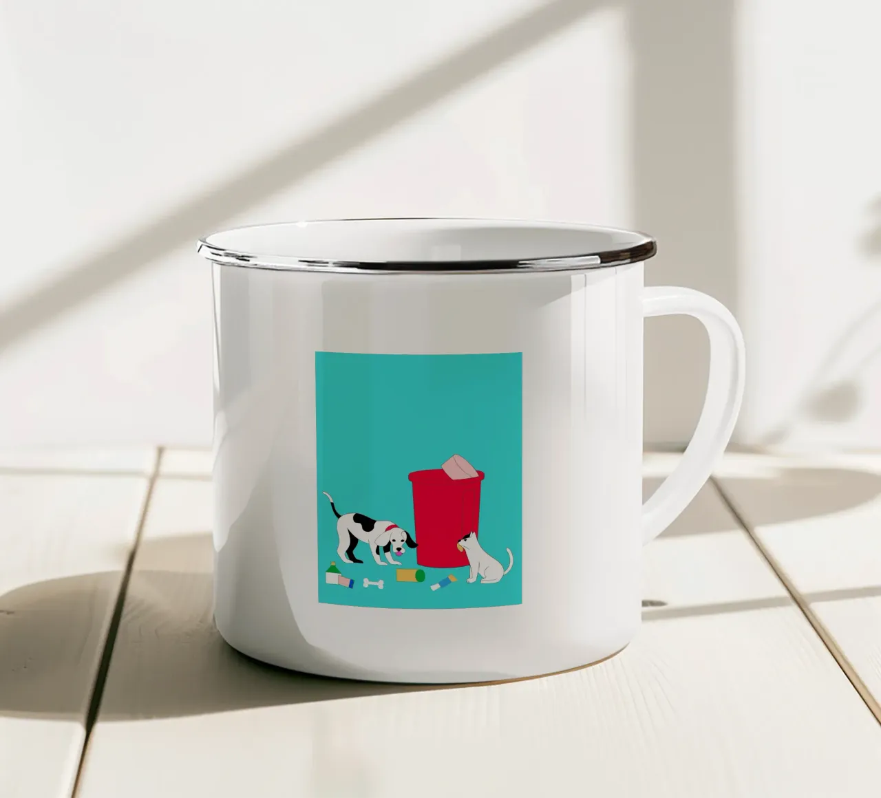 Gatti e cani tazza in smalto da OUR SHOP