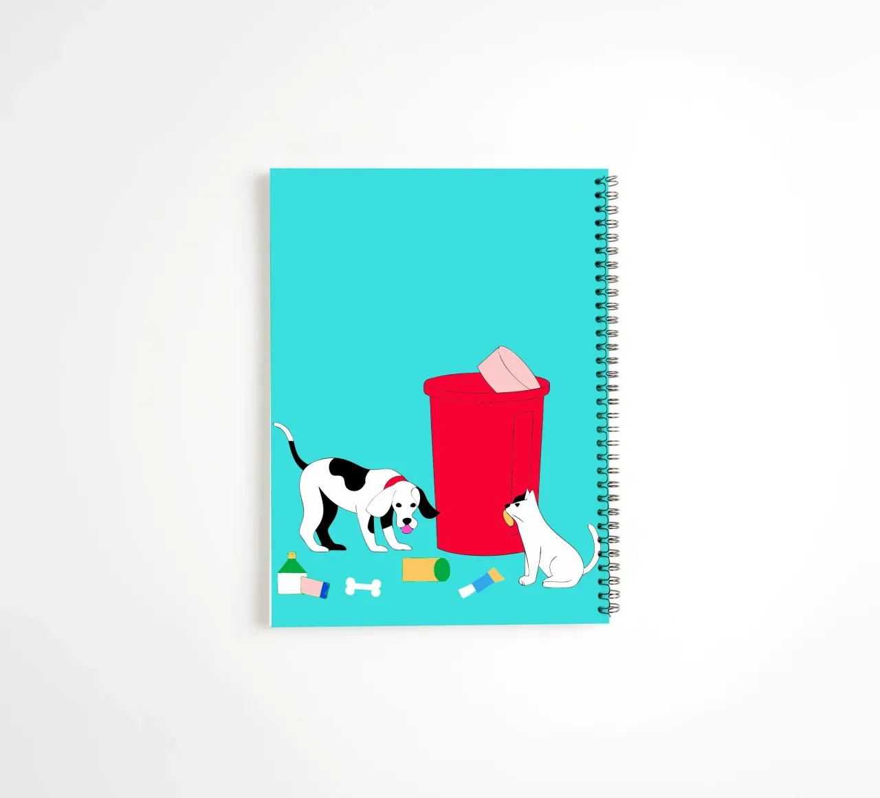 Cats and Dogs spiral notebook by OUR SHOP