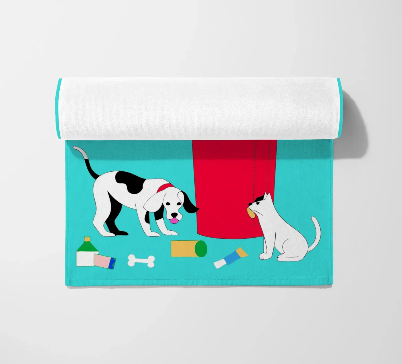 Gatti e cani telo mare da OUR SHOP