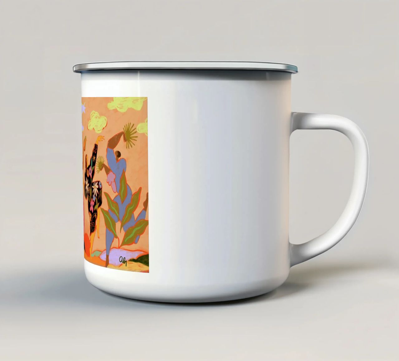 Rise Up tazza in smalto da Arty Guava