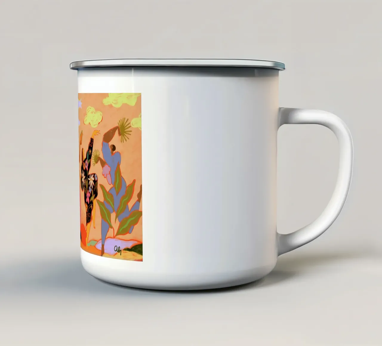 Rise Up tazza in smalto da Arty Guava
