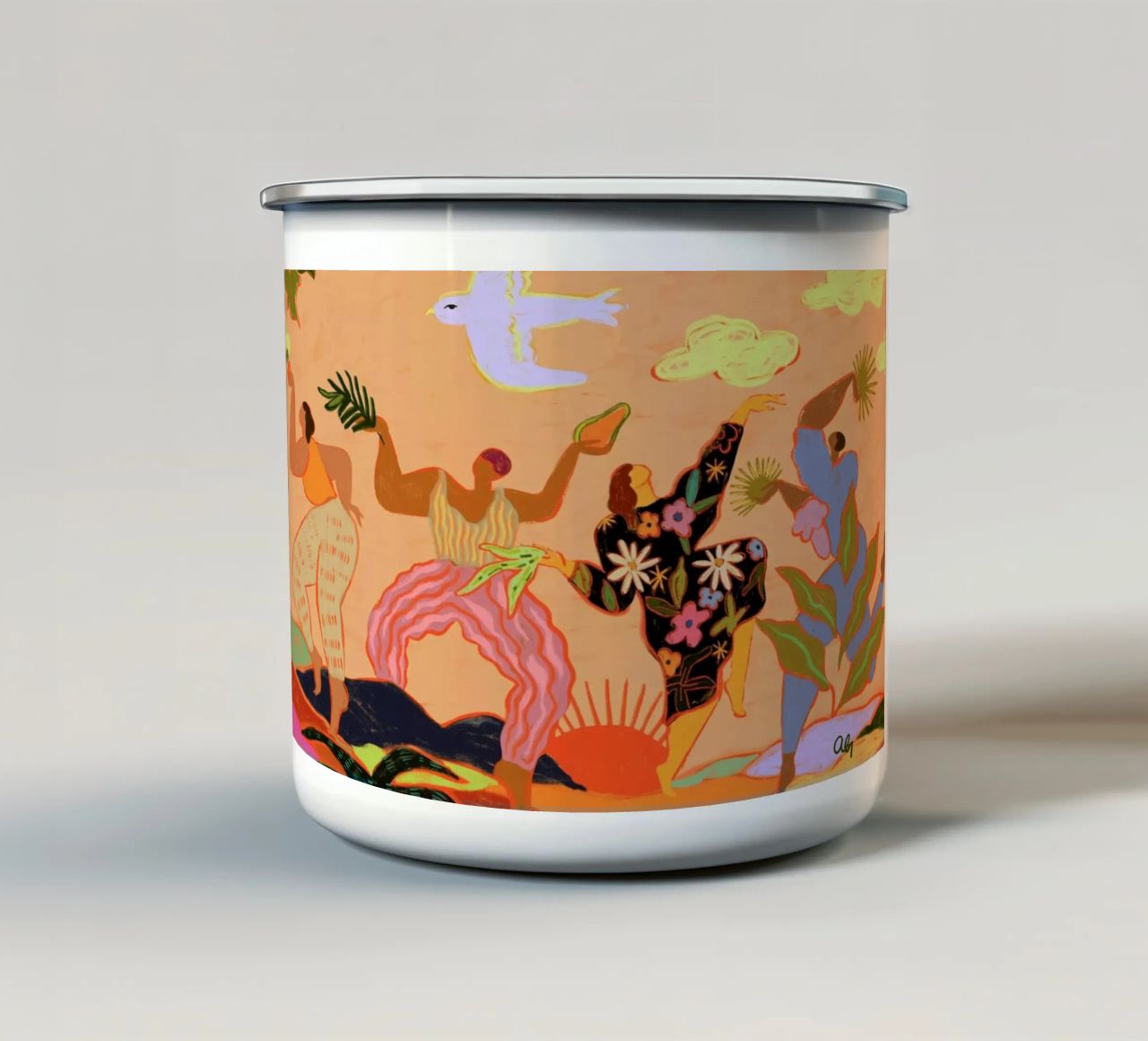 Rise Up tazza in smalto da Arty Guava