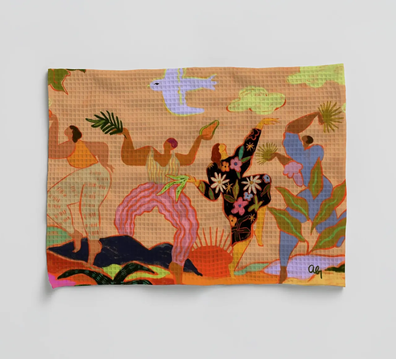 Rise Up tea towel by Arty Guava