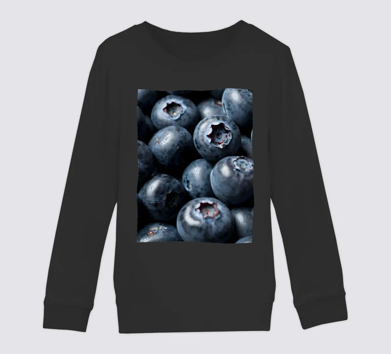 Mirtilli freschi raccolti in una fattoria locale felpa bambino da DesignDoodle