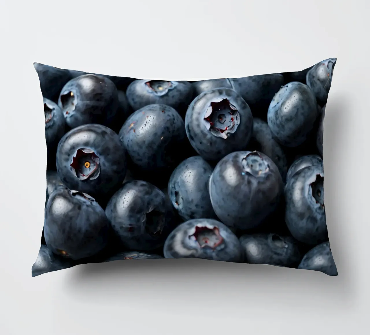 Mirtilli freschi raccolti in una fattoria locale cuscino da DesignDoodle
