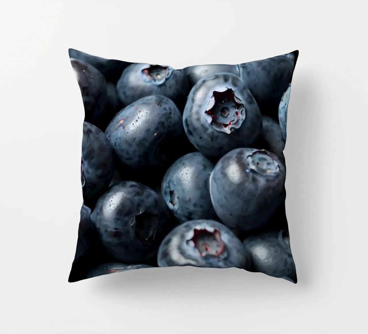 Mirtilli freschi raccolti in una fattoria locale cuscino da DesignDoodle
