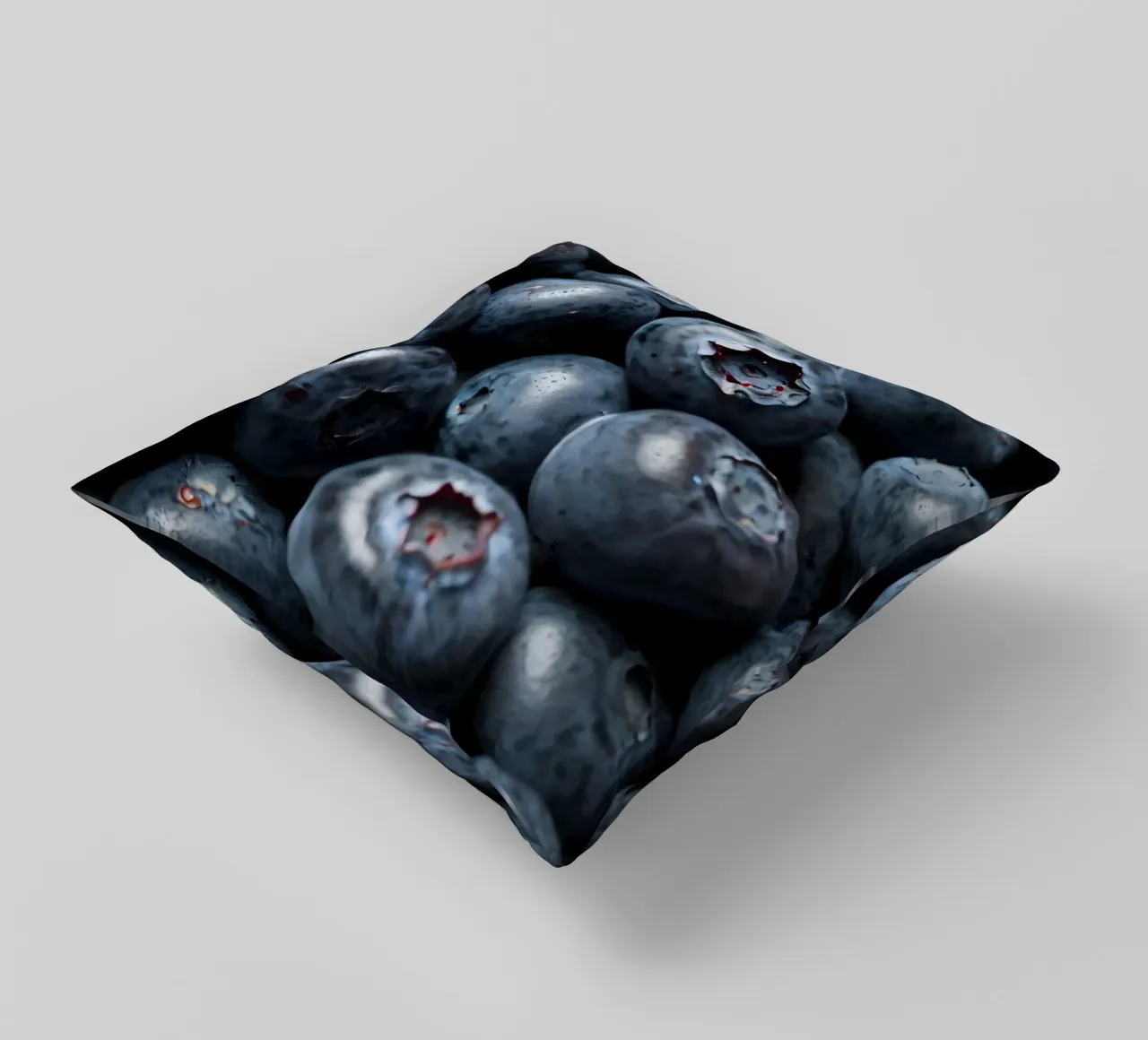 Mirtilli freschi raccolti in una fattoria locale cuscino da DesignDoodle