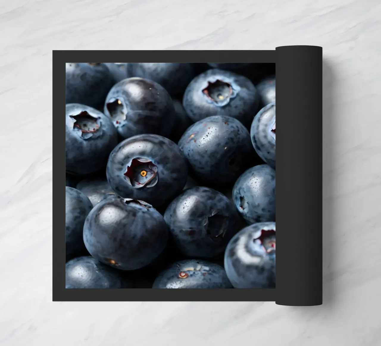 Mirtilli freschi raccolti in una fattoria locale zerbino da DesignDoodle