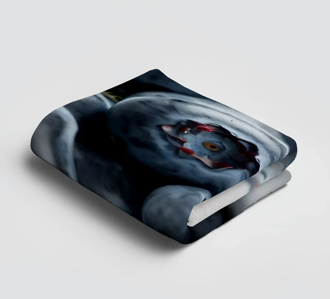 Fresh blueberries arranged neatly on a reflective surface towel by DesignDoodle