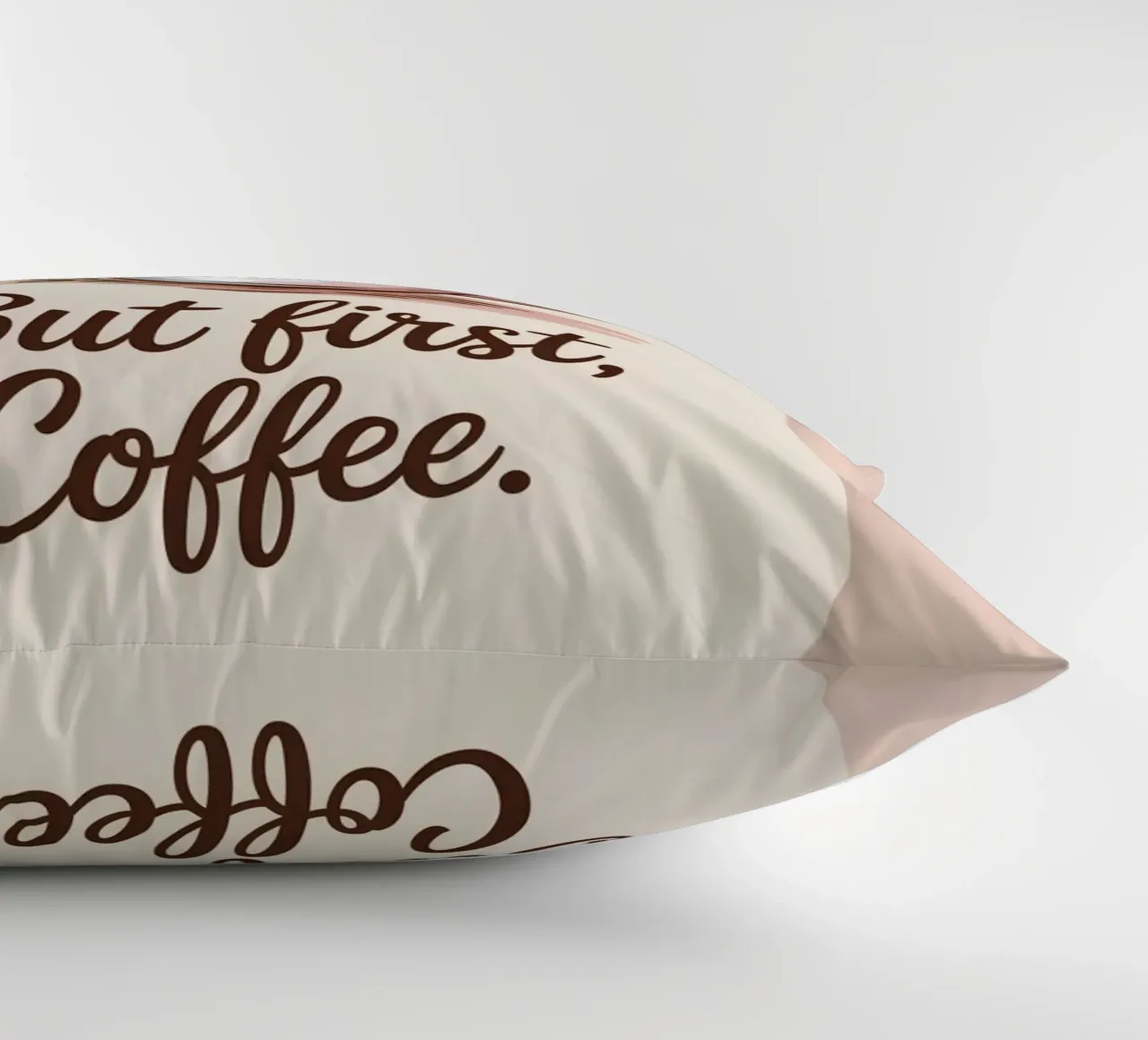Ma prima, il caffè - Stampa disegnata a mano di un amante del caffè minimale cuscino da logic