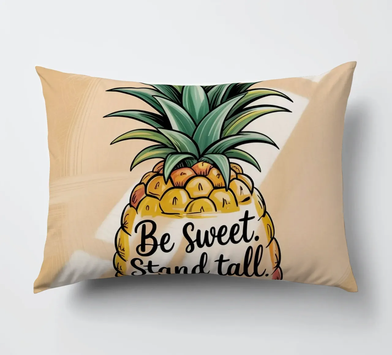 Siate dolci. Siate alti. Indossate la vostra corona. - Ananas disegnato a mano cuscino da logic