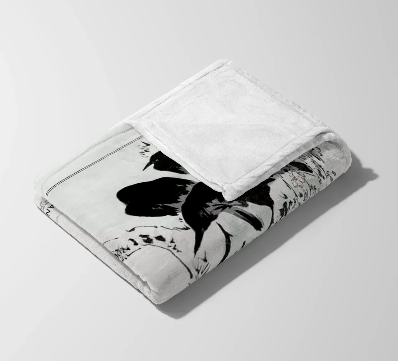 Seitei - Japanese Crows Perched on a Branch II coperta in pile da Vintage by JUNIQE