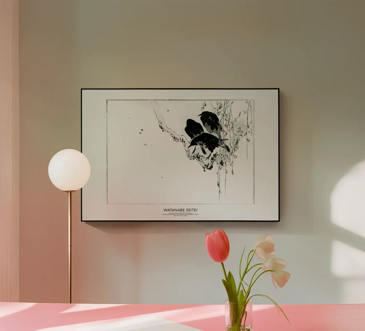 Seitei - Japanese Crows Perched on a Branch II plexiglass da Vintage by JUNIQE