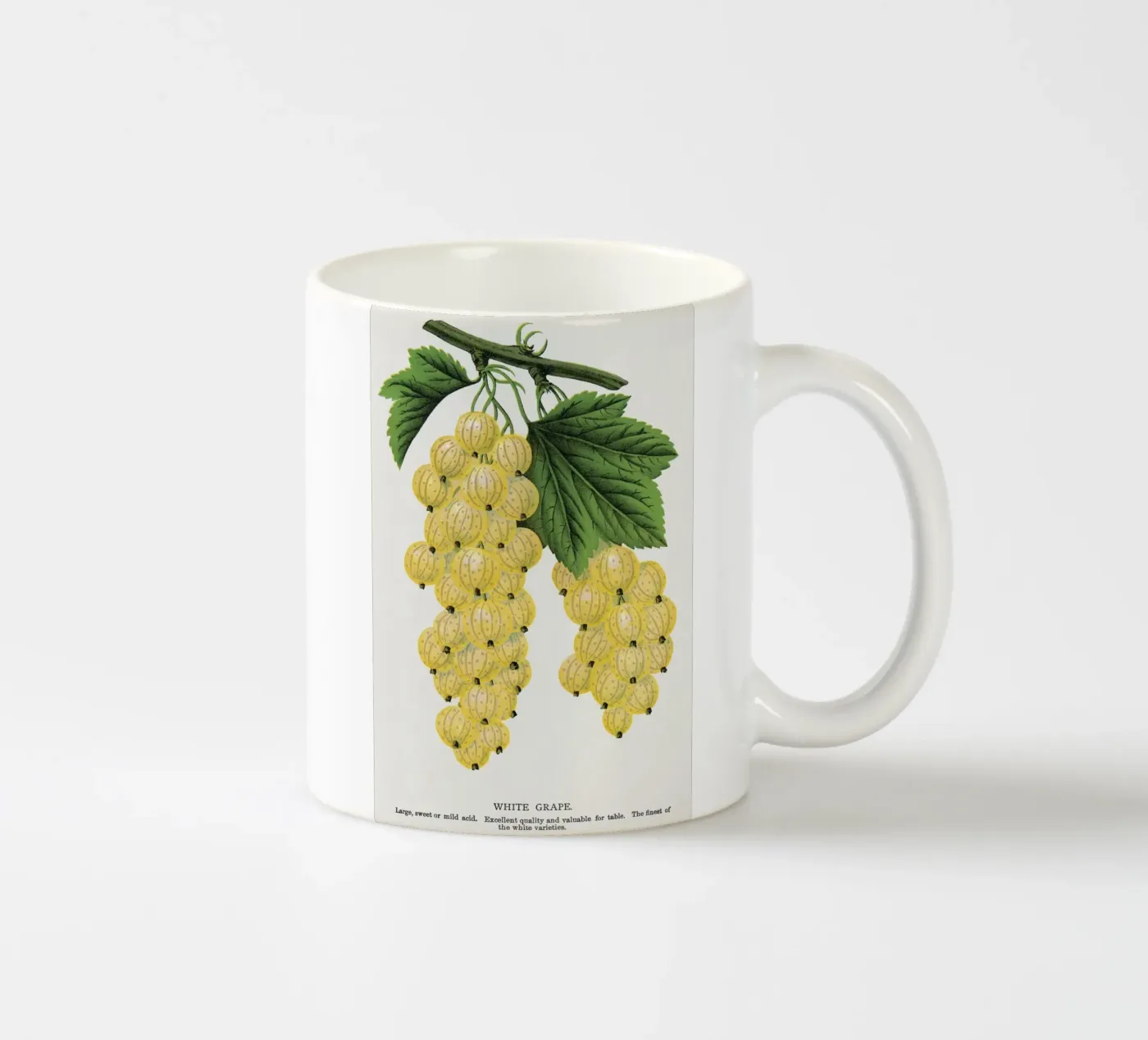 White grape ceramic mug by vintageshop