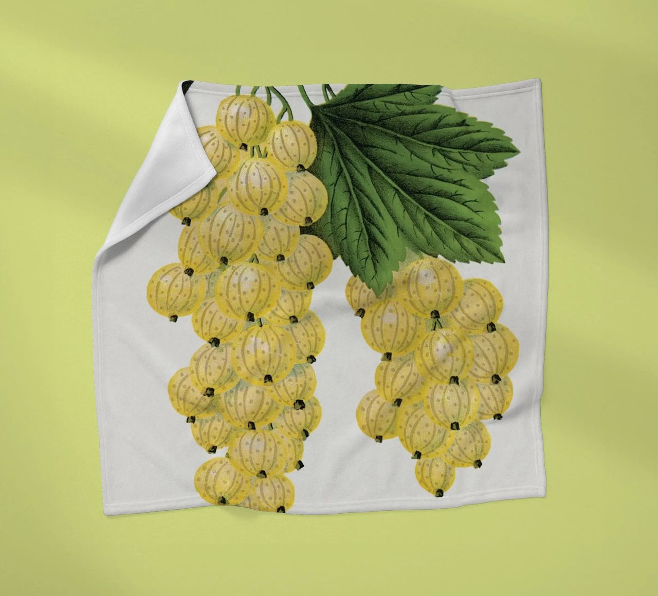 White grape coperta in pile da vintageshop