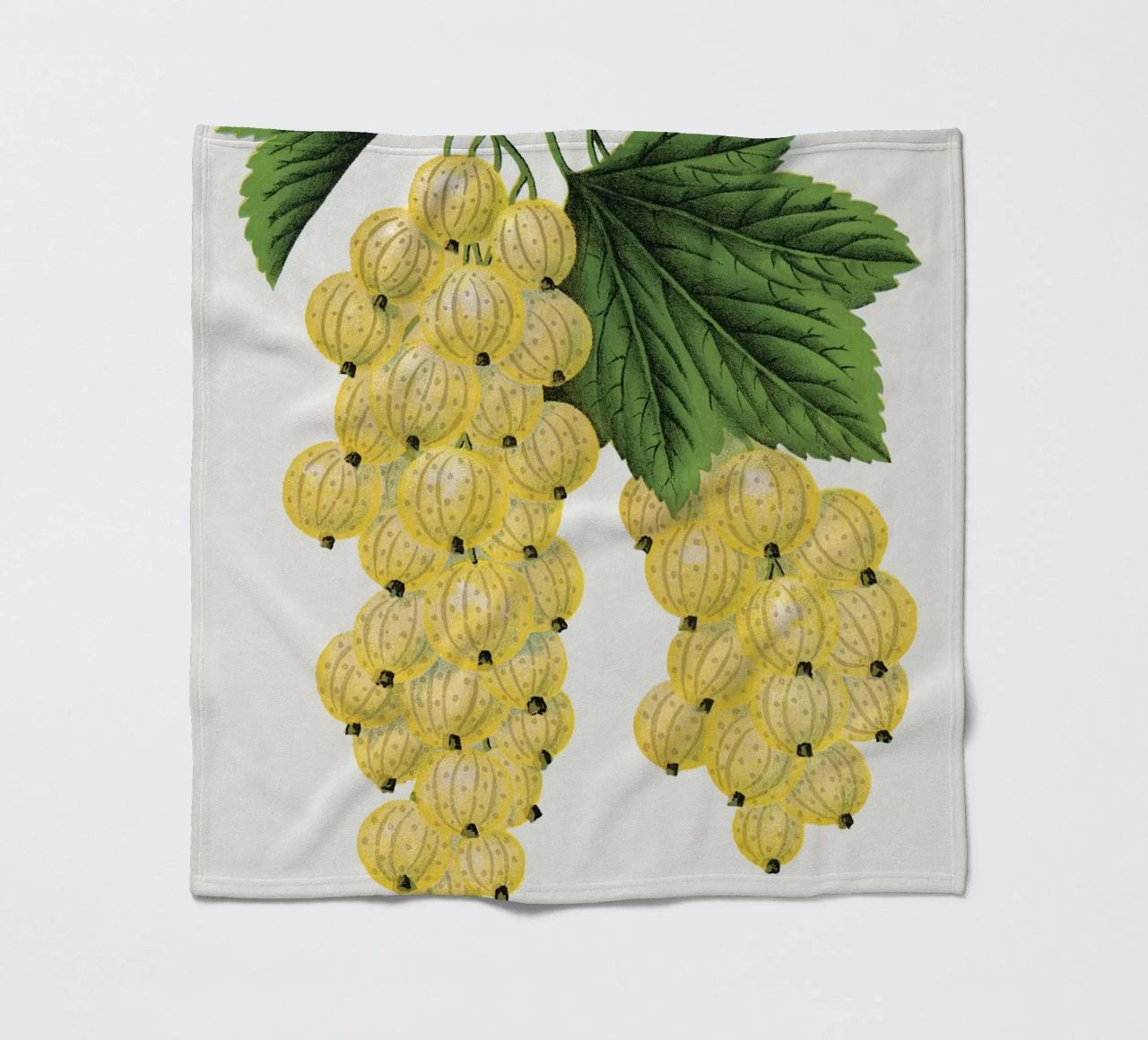 White grape coperta in pile da vintageshop