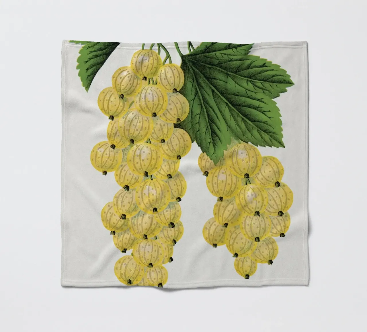 White grape coperta in pile da vintageshop