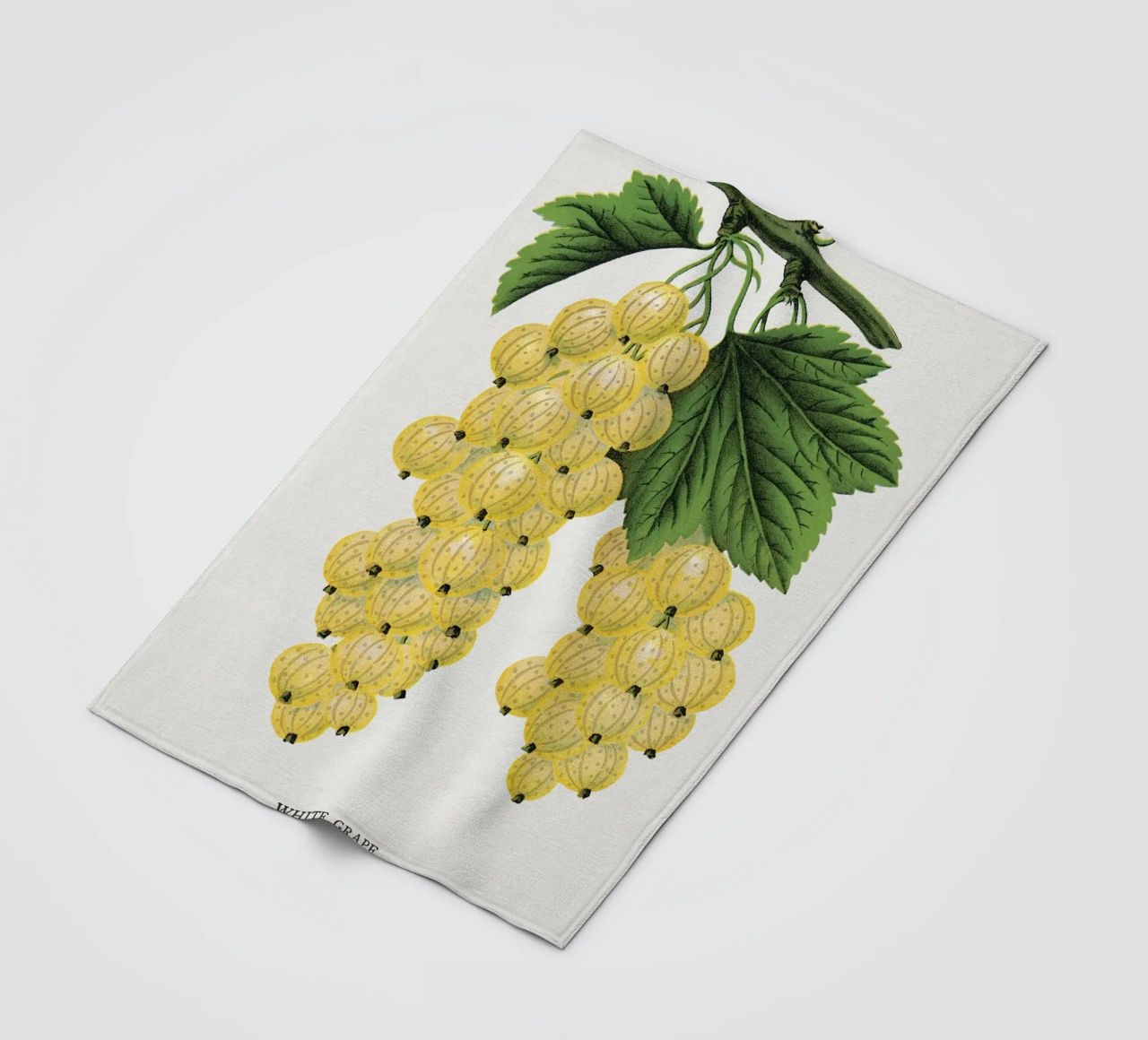 White grape coperta in pile da vintageshop