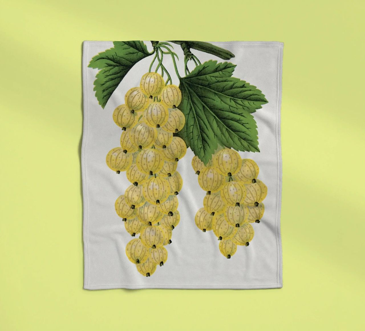 White grape coperta in pile da vintageshop