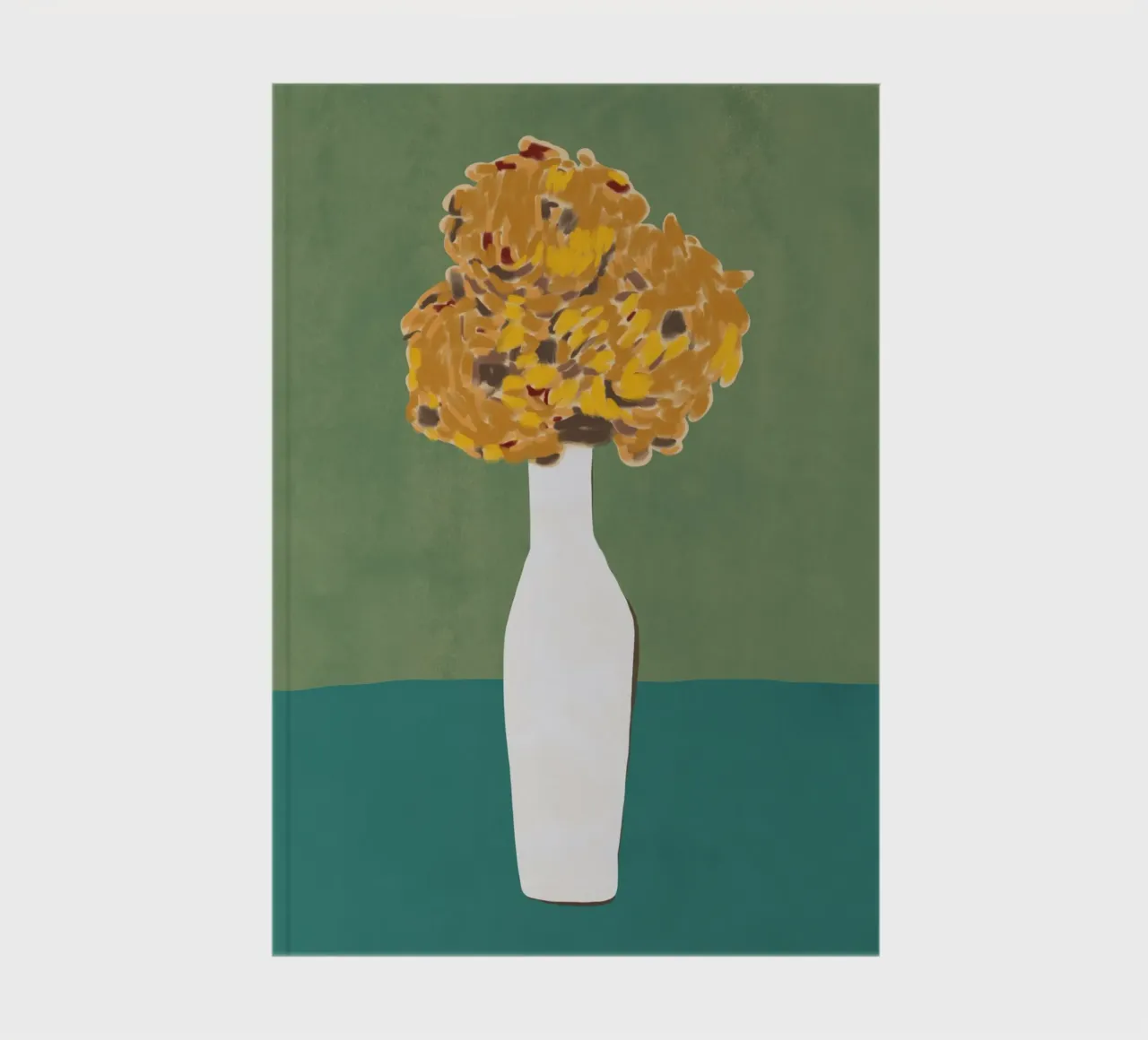 Chrysanthemum on the table notebook by Little Dean