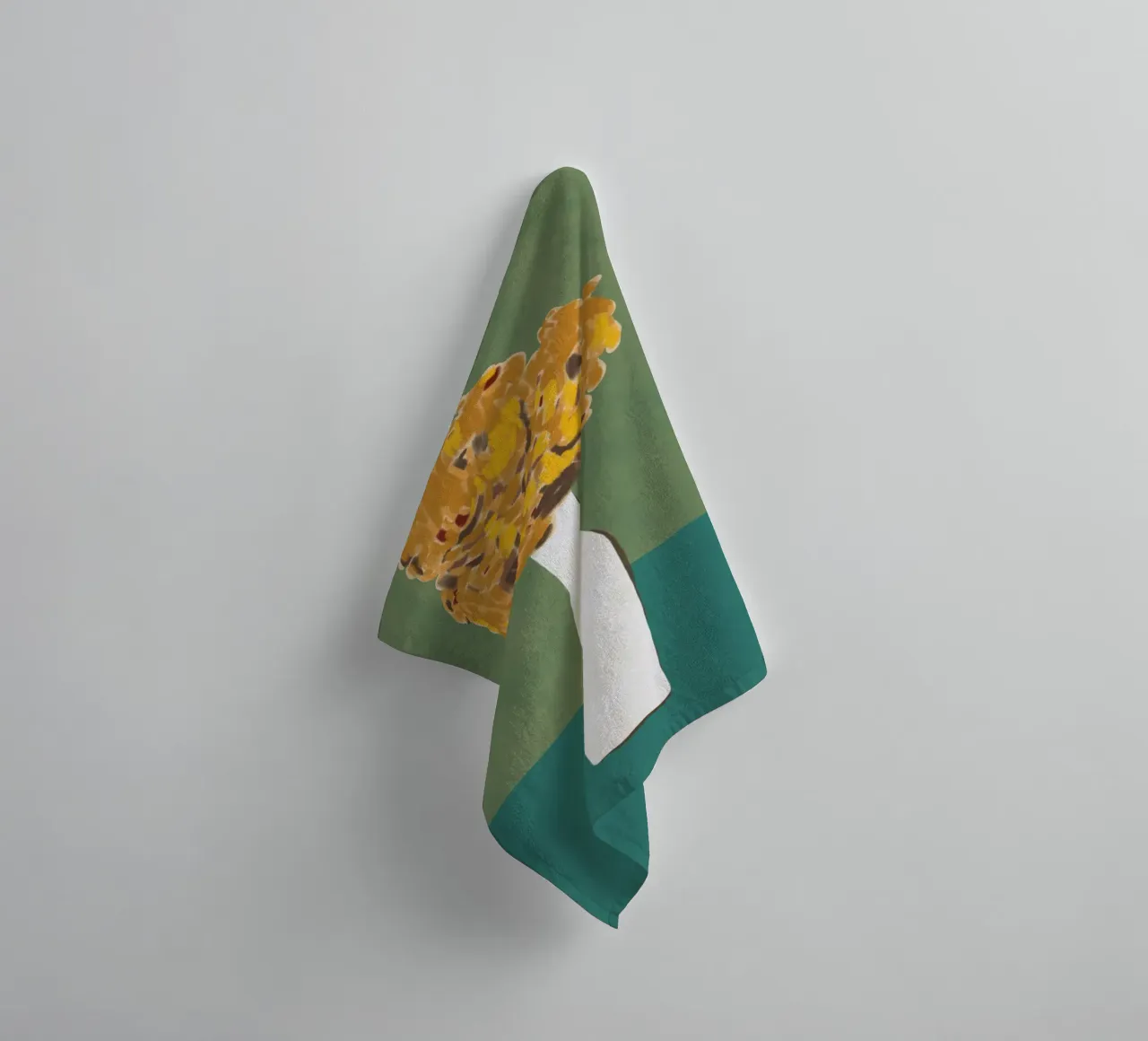 Chrysanthemum on the table towel by Little Dean