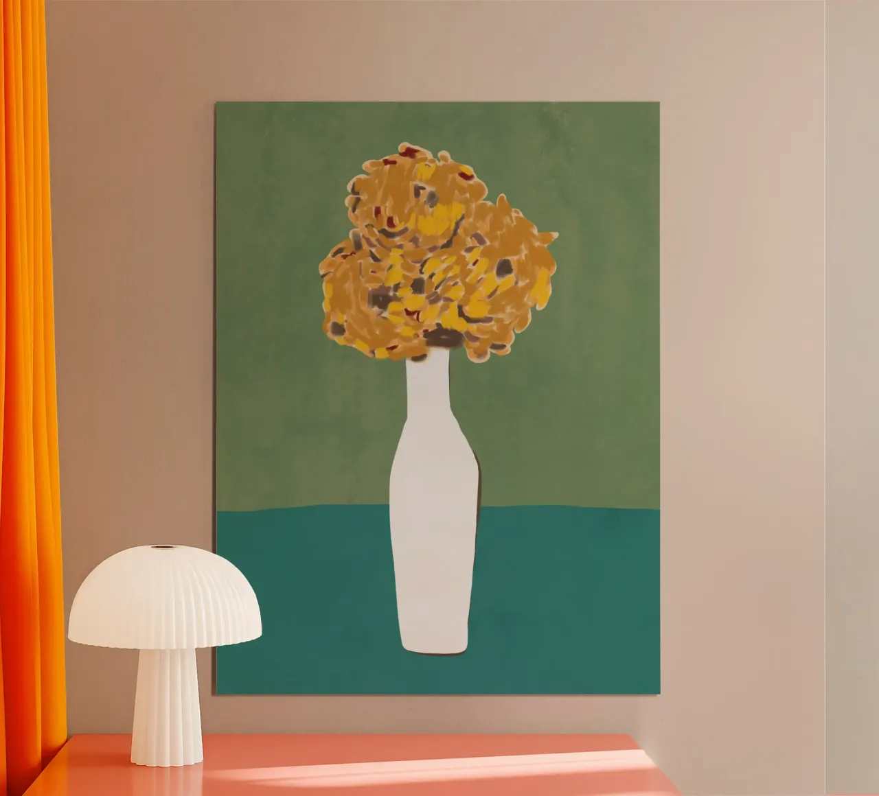Chrysanthemum on the table hahnemühle by Little Dean