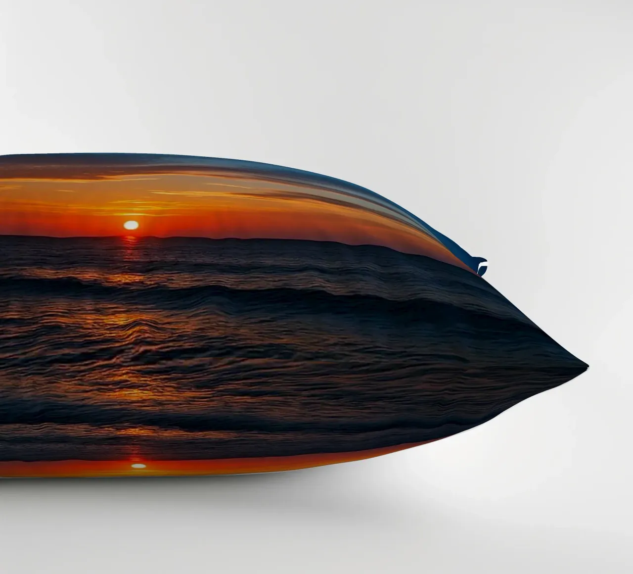 Sunset with a full moon at the beach decorative cushion by RealLifeMoments