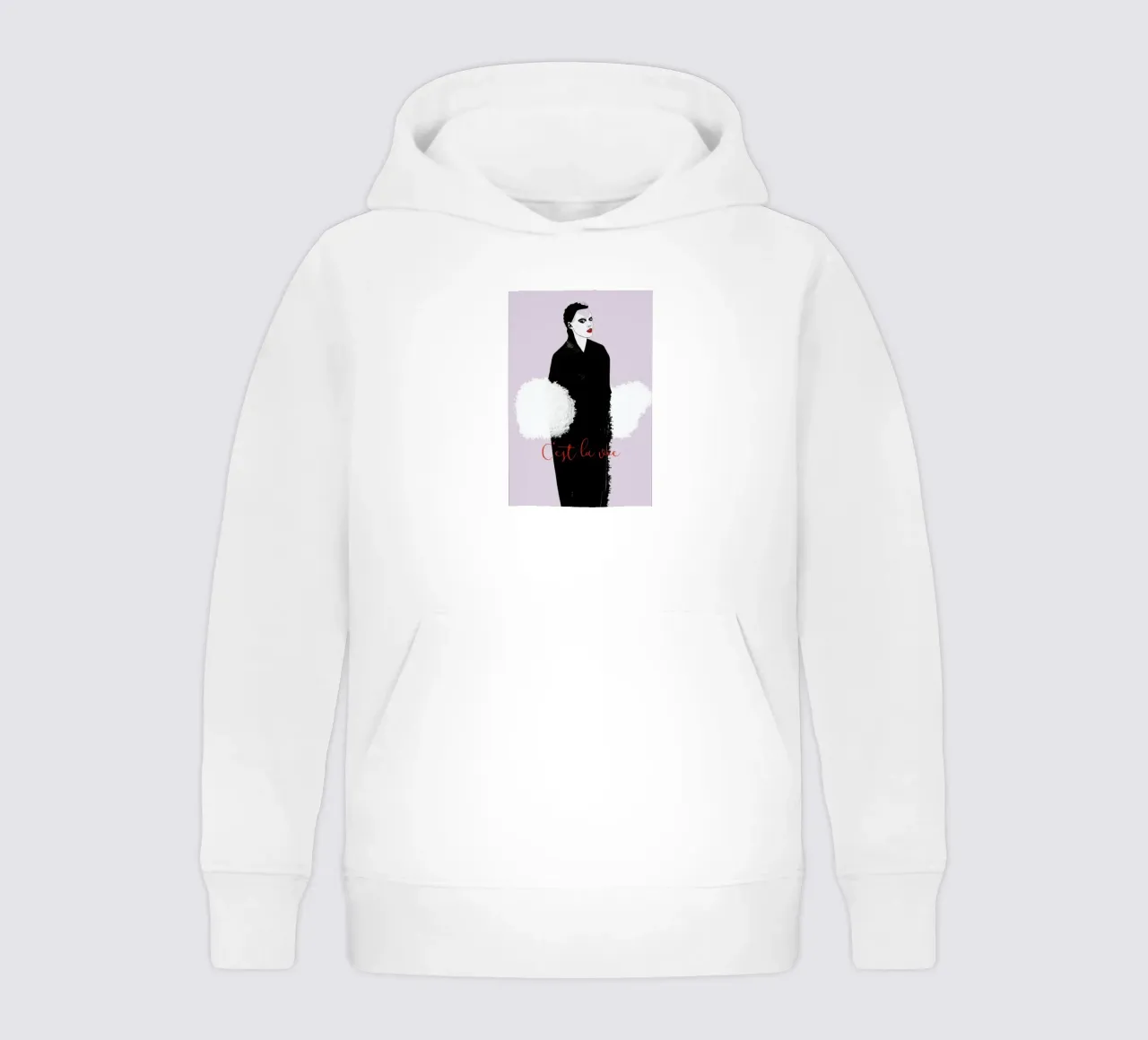 C'est La Vie felpa bambino con cappuccio da Agnes KR Patience