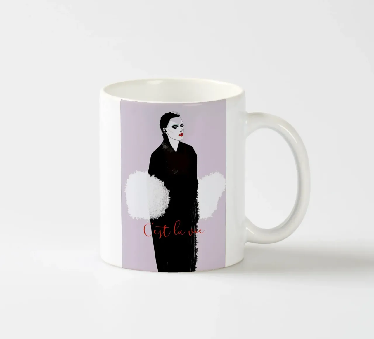 C'est La Vie tazza in ceramica da Agnes KR Patience
