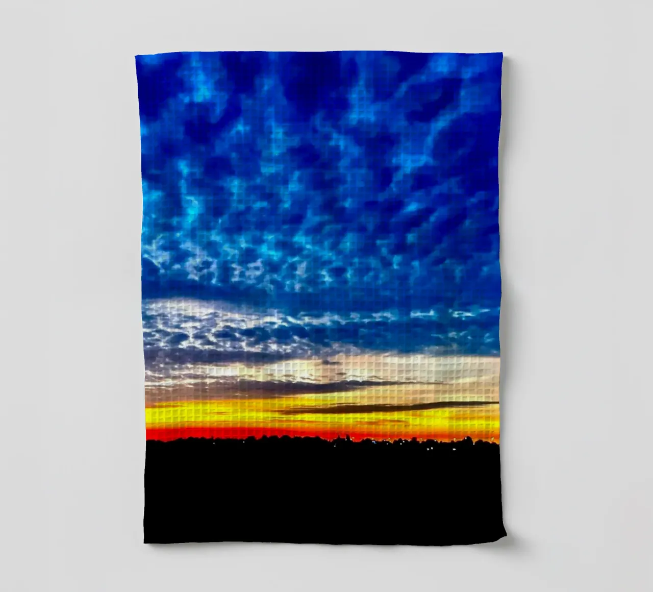 Tramonto con nuvole blu scuro canovaccio da cucina da RealLifeMoments