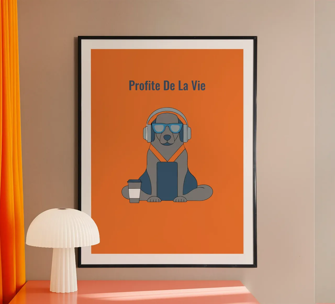 Cane da cuffia poster con telaio in plastica da OUR SHOP