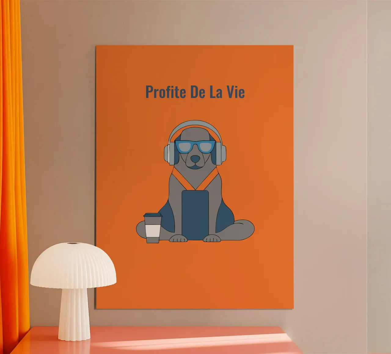 Cane da cuffia poster con telaio in plastica da OUR SHOP