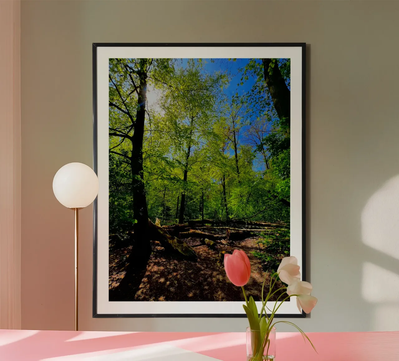 Amsterdam Forest poster with wooden frame by RealLifeMoments