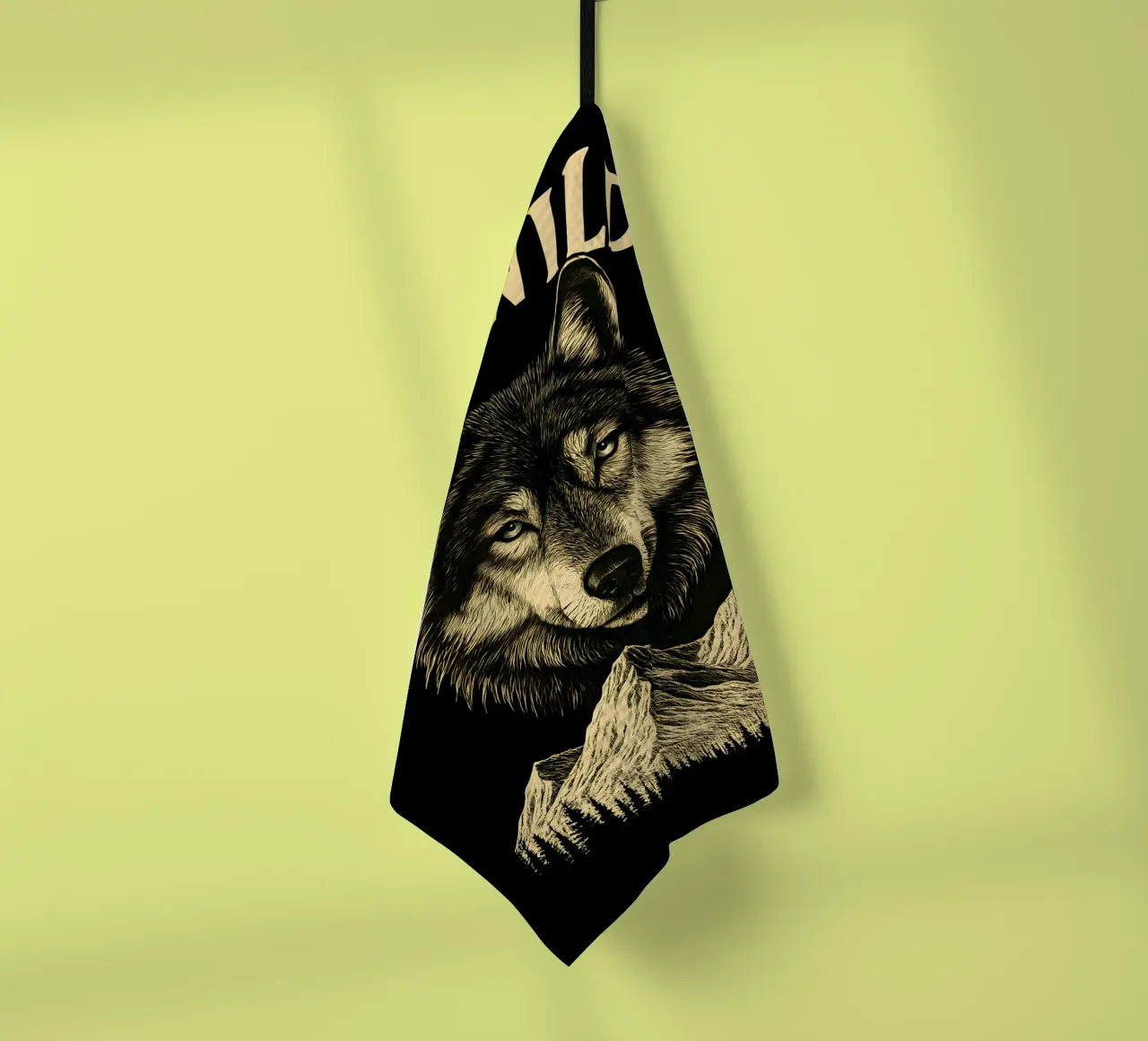 Stay Wild - Restez sauvage - Loup torchon de LM2KONE