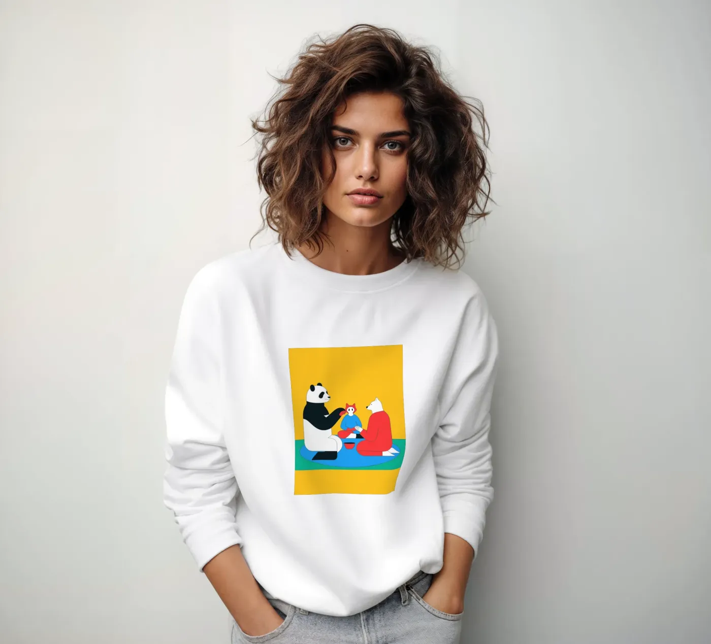 Panda and Dog felpa da OUR SHOP