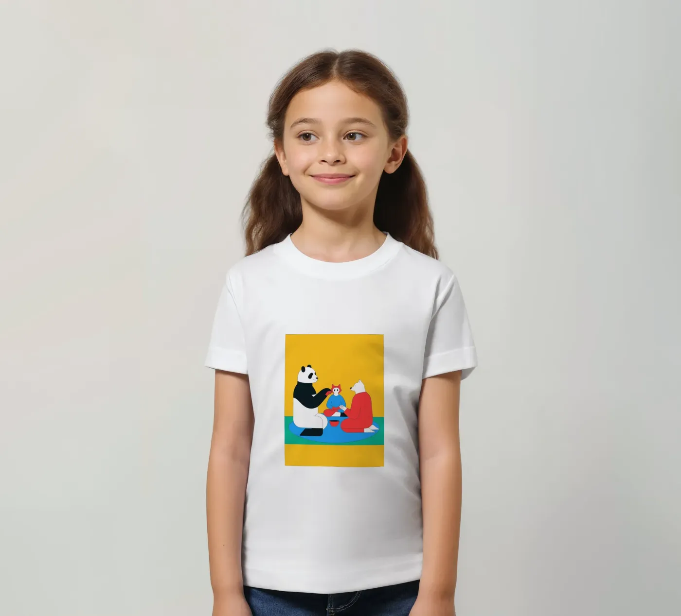 Panda and Dog t-shirt bambini da OUR SHOP