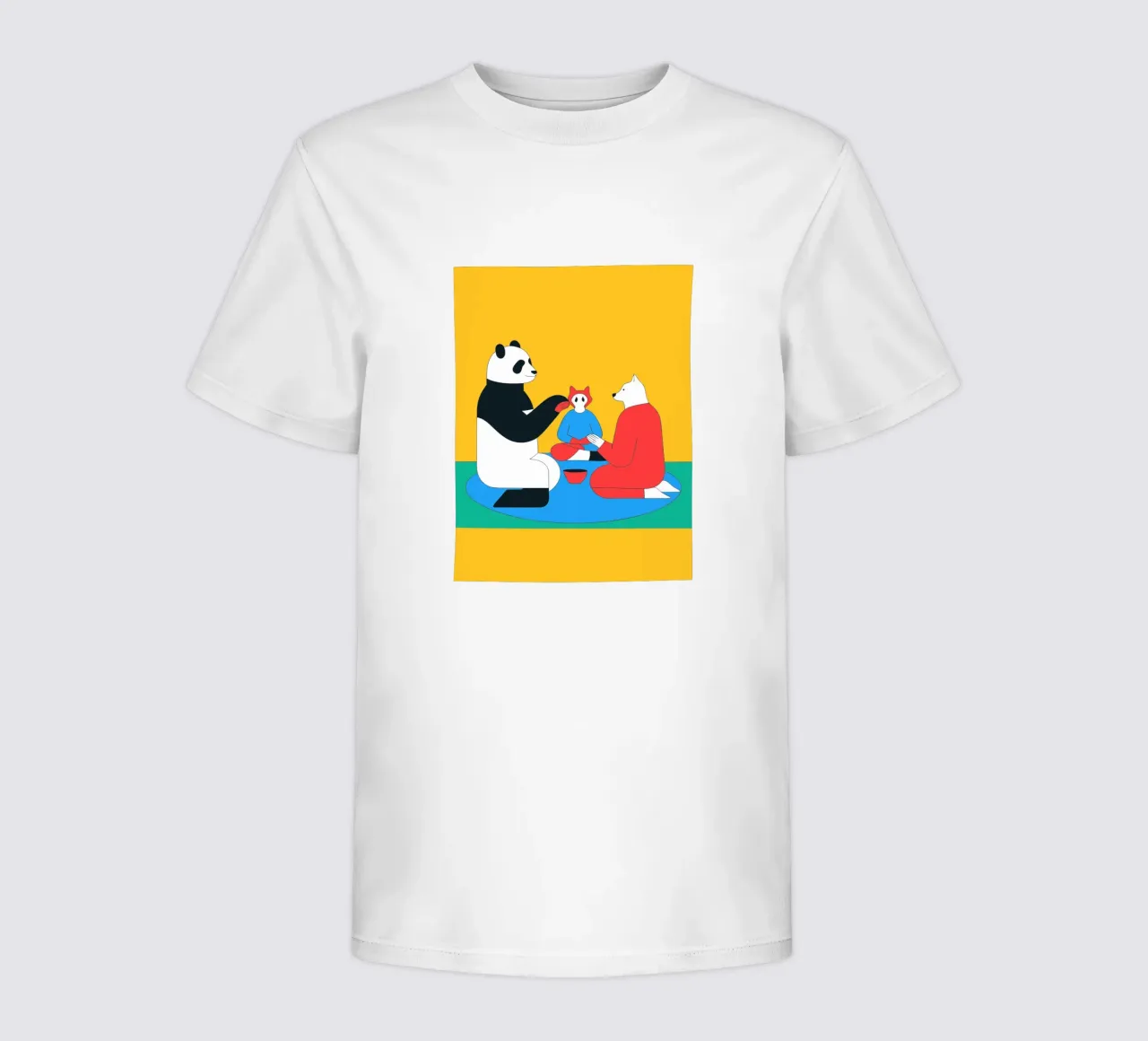 Panda e cane t-shirt bambini da OUR SHOP