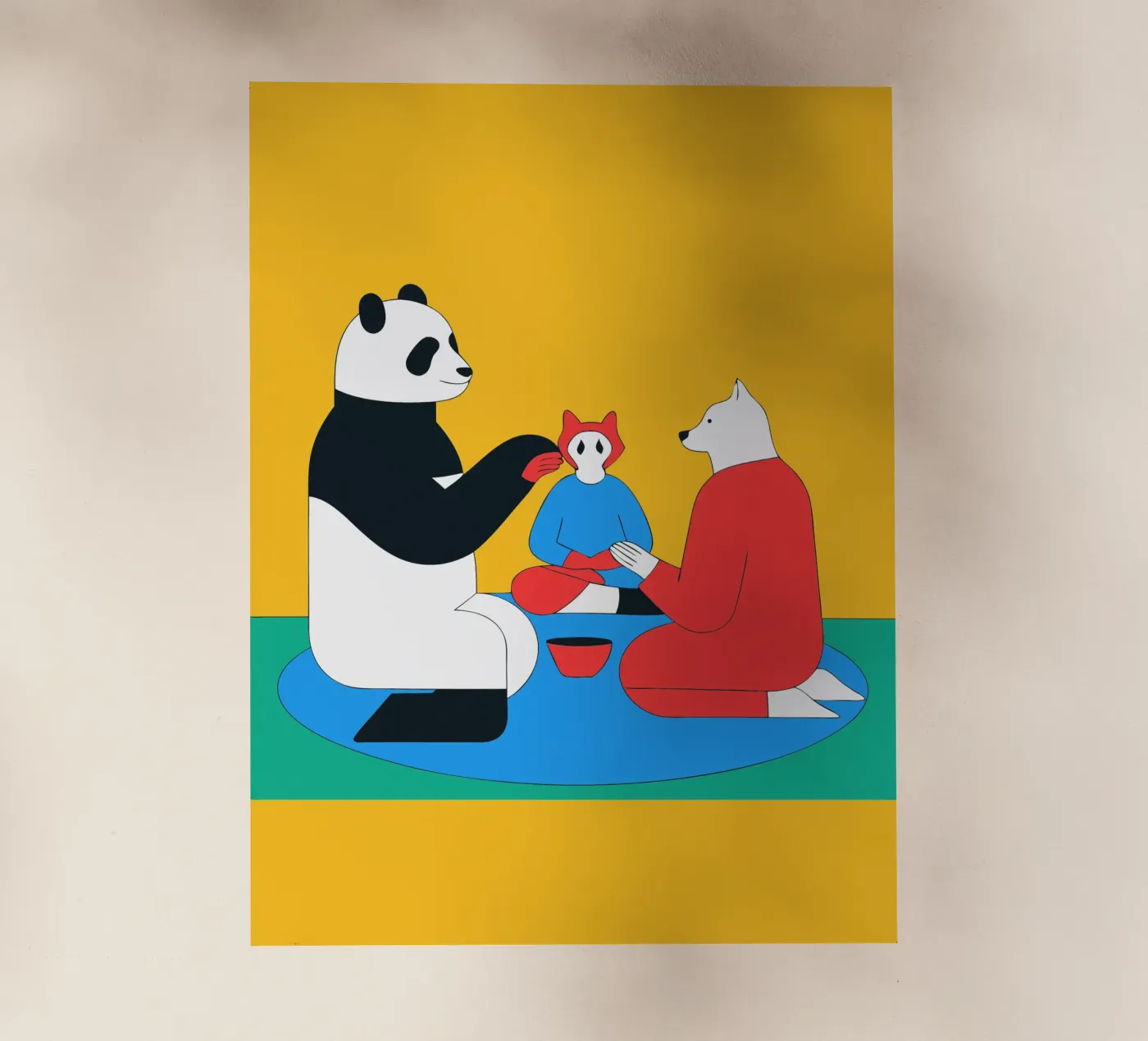 Panda and Dog backlit film by OUR SHOP